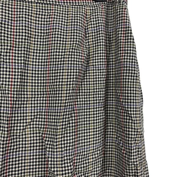 Susan Bristol Wool Blend Pleated Long Lined Houndstooth Skirt USA Made sz 12 - Picture 12 of 16